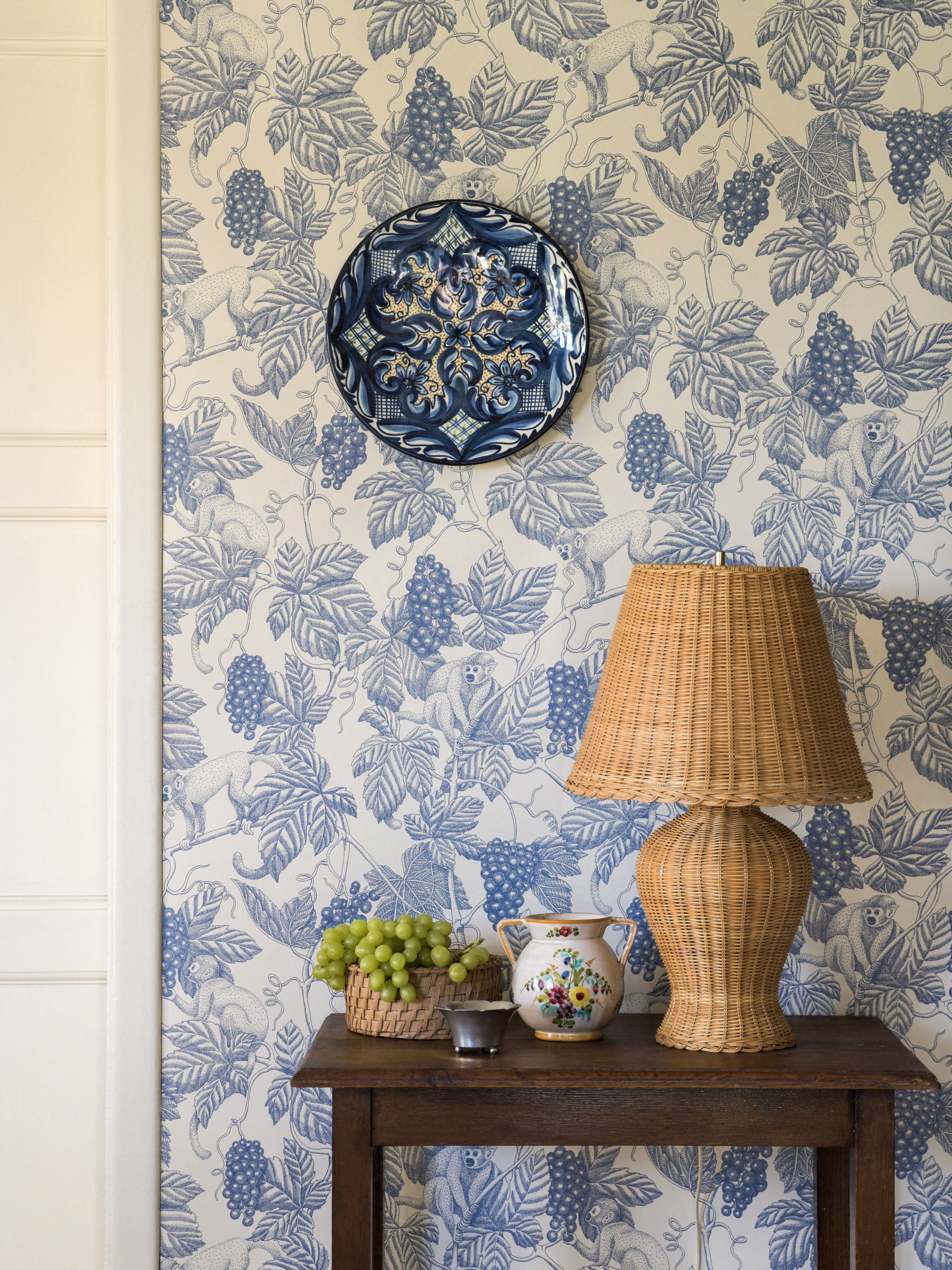 Grape Thief wallpaper by Langelid/von Bromssen - animals design in Blue