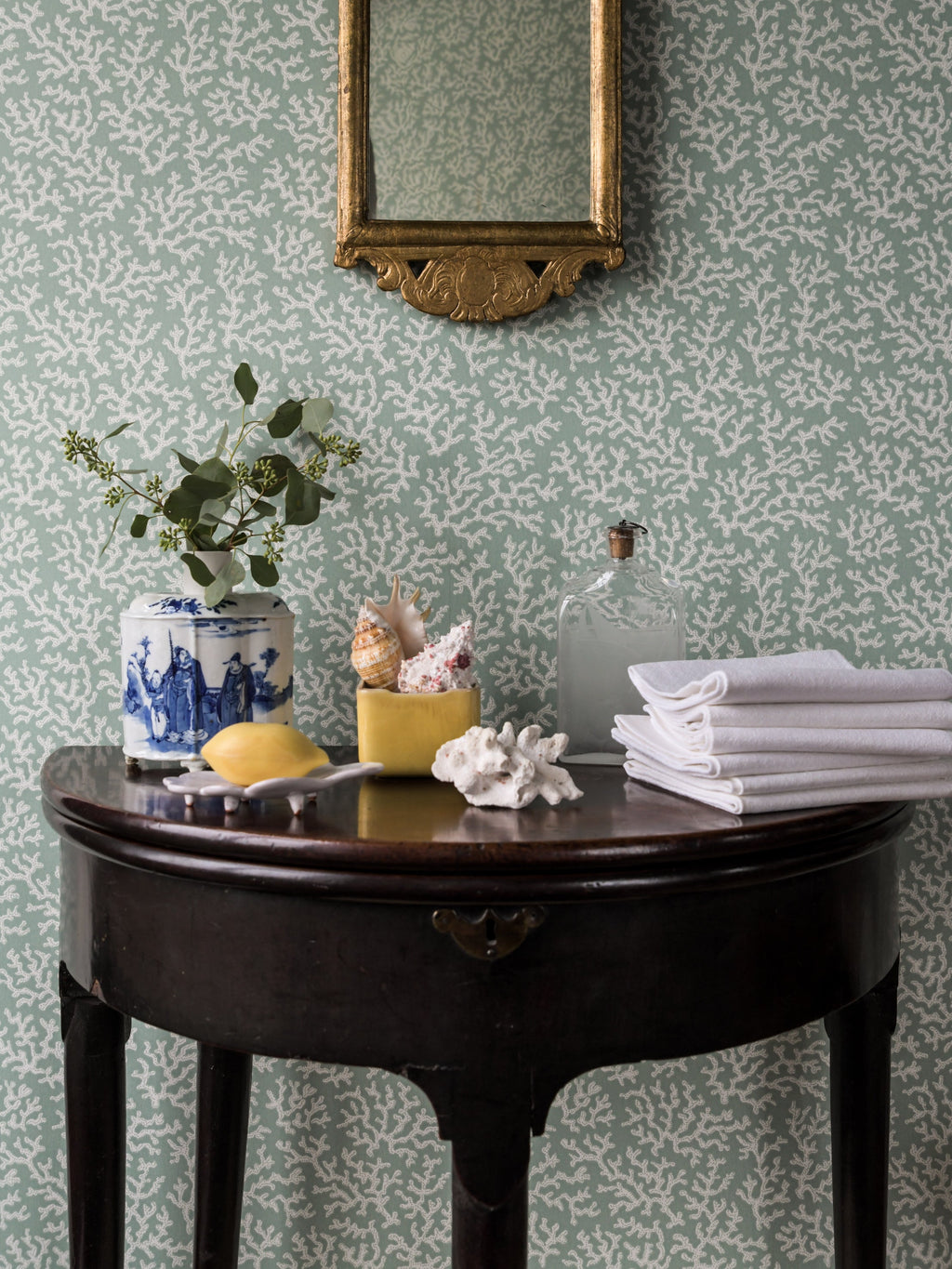 Coral wallpaper by Langelid/von Bromssen - coastal design in Teal