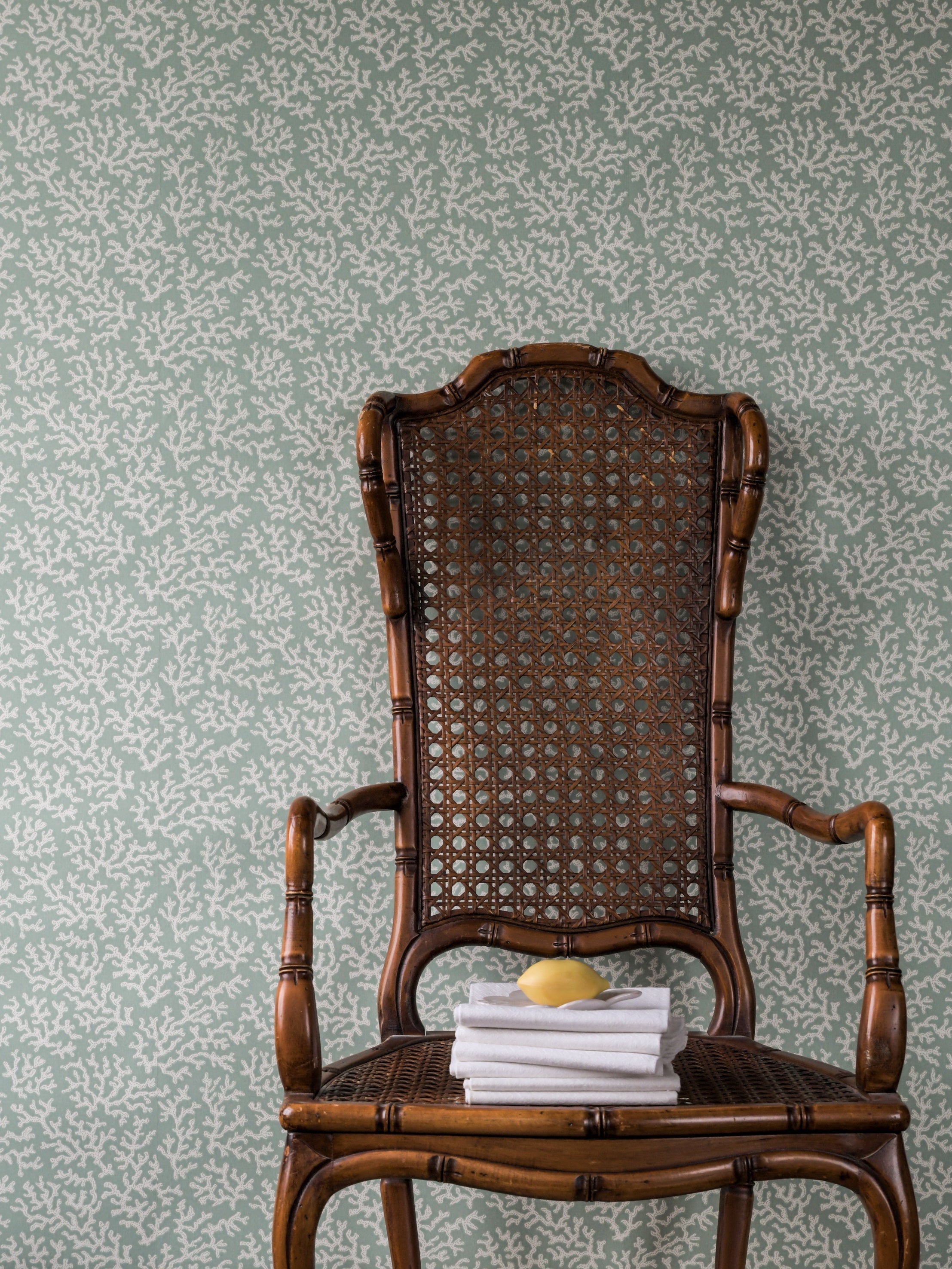Coral wallpaper by Langelid/von Bromssen - coastal design in Teal