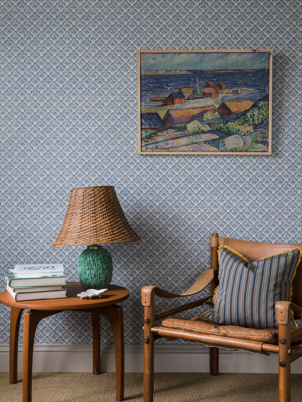 Laura wallpaper by Langelid/von Bromssen - floral design in Blue