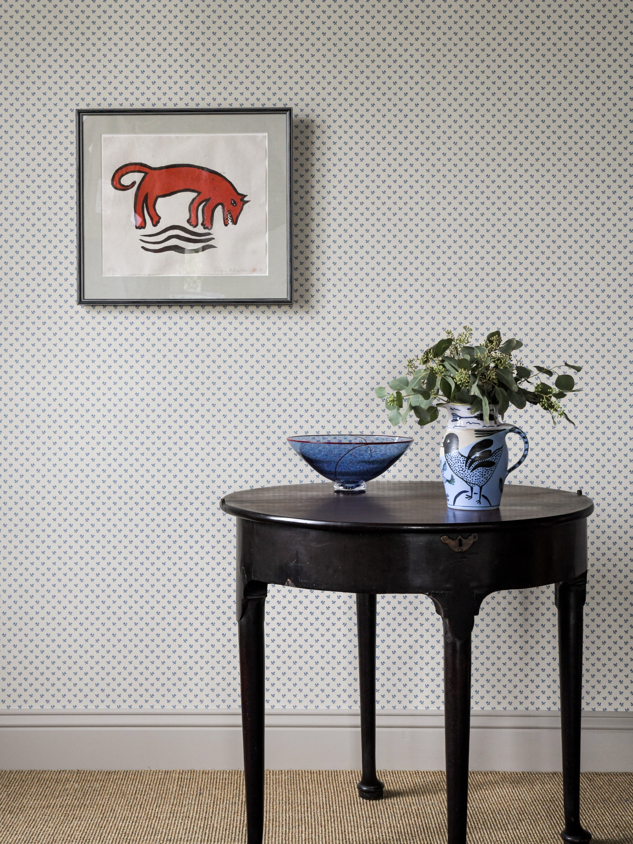 Tiny Flower wallpaper by Langelid/von Bromssen - floral design in Blue