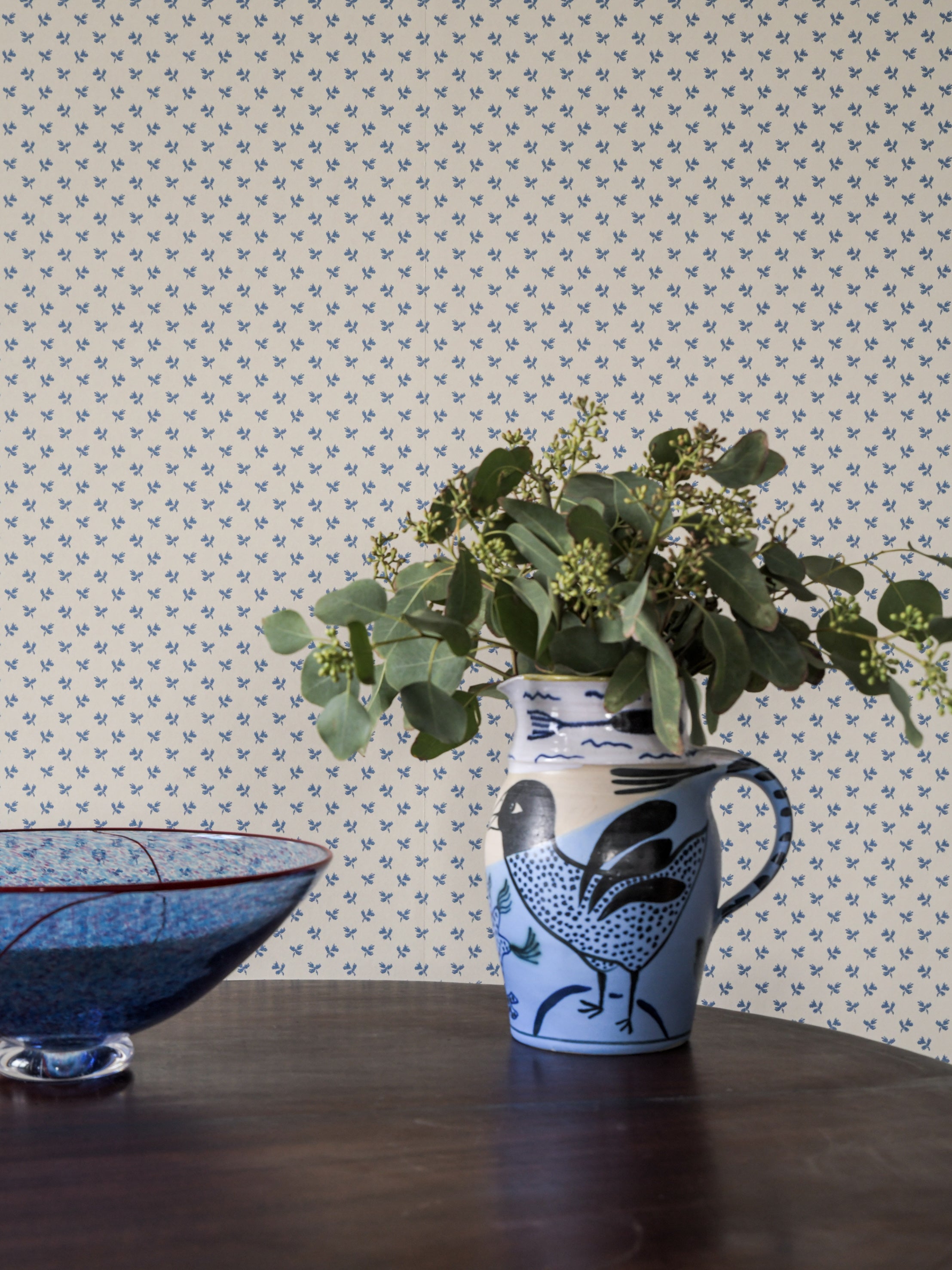 Tiny Flower wallpaper by Langelid/von Bromssen - floral design in Blue