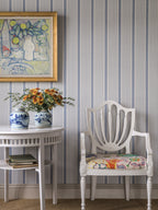 Como wallpaper by Langelid/von Bromssen - stripe design in Blue
