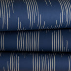 Ikat wallpaper by Langelid/von Bromssen - geometric design in Blue – Midnight