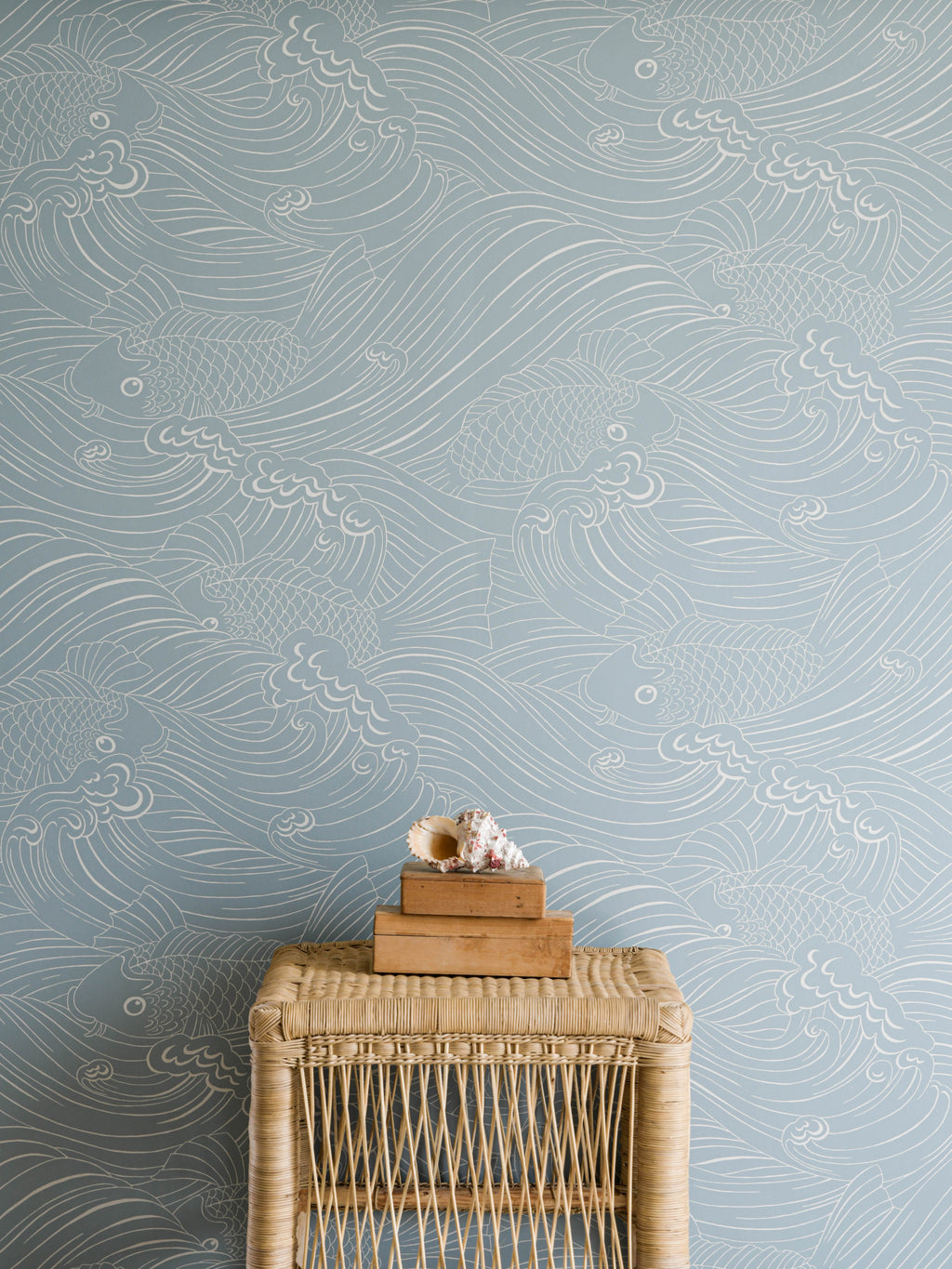 Plenty more Fish wallpaper by Langelid/von Bromssen - coastal design in Blue – Ocean