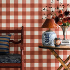 Picnic wallpaper by Langelid/von Bromssen - geometric design in Red