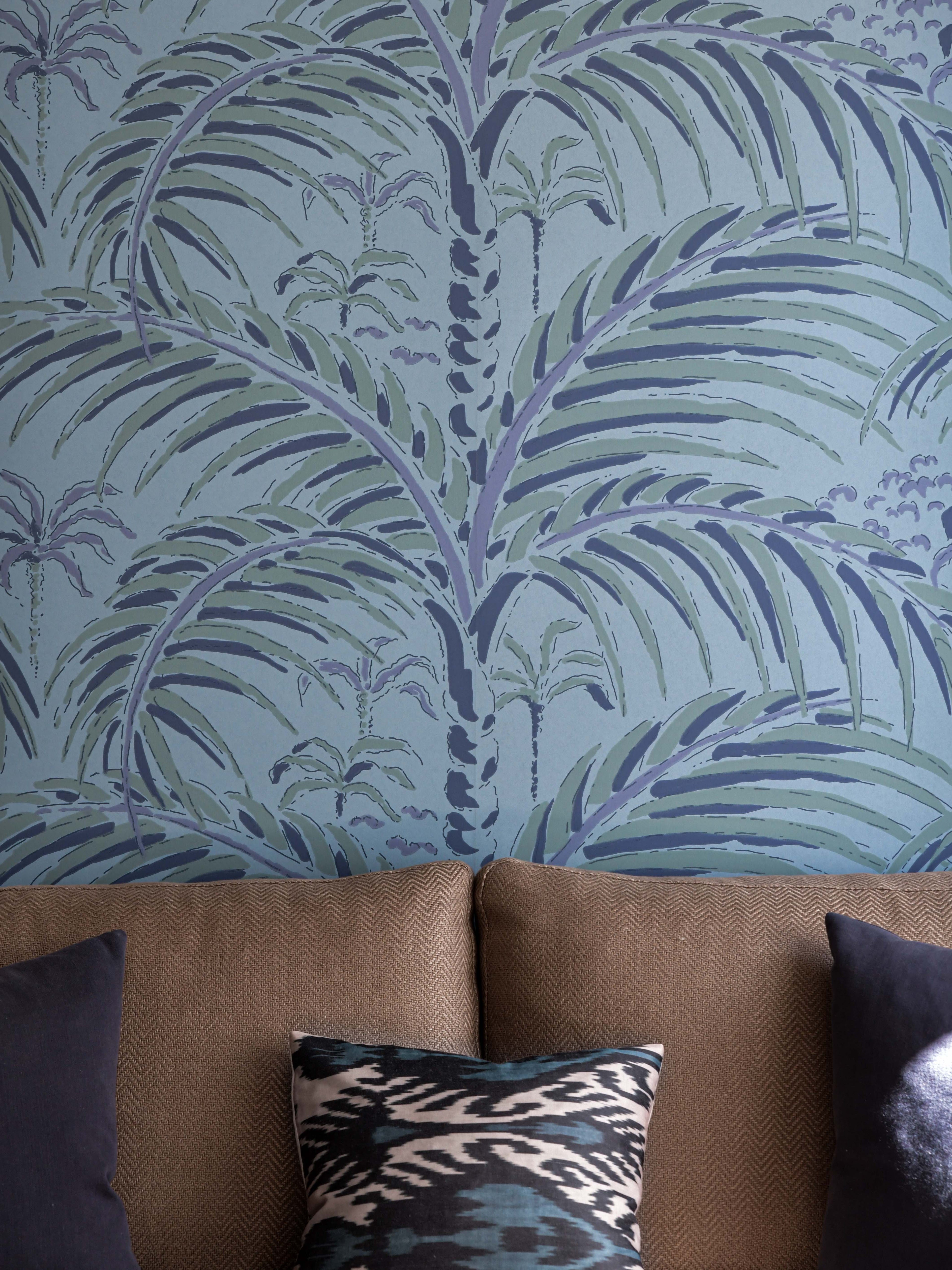 Palm House wallpaper by Langelid/von Bromssen - tropical design in Blue