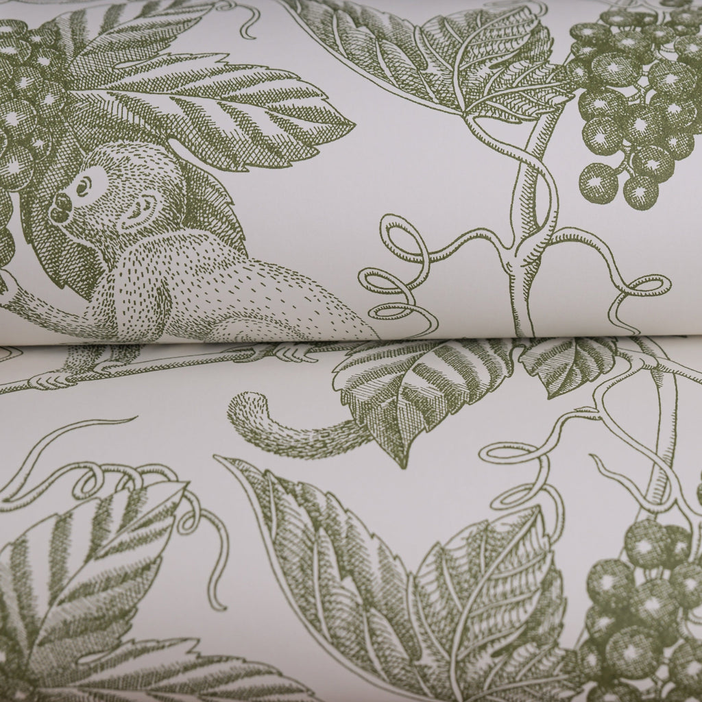 Grape Thief wallpaper by Langelid/von Bromssen - animals design in Green