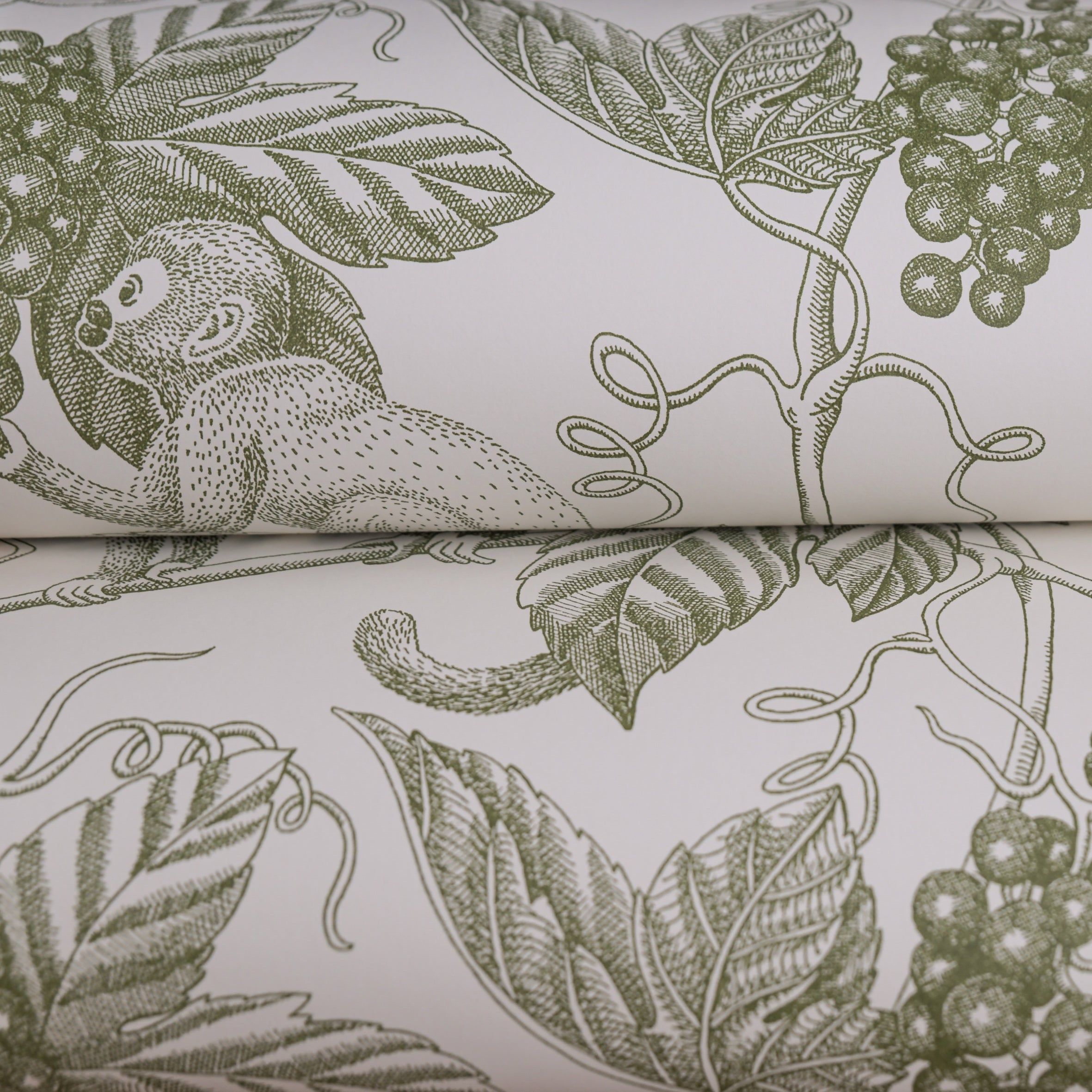 Grape Thief wallpaper by Langelid/von Bromssen - animals design in Green