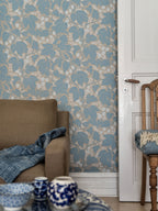 Hops and Glory wallpaper by Langelid/von Bromssen - botanical design in Blue