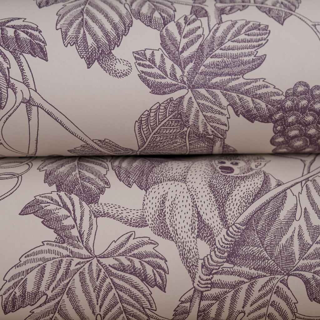 Grape Thief wallpaper by Langelid/von Bromssen - animals design in Purple