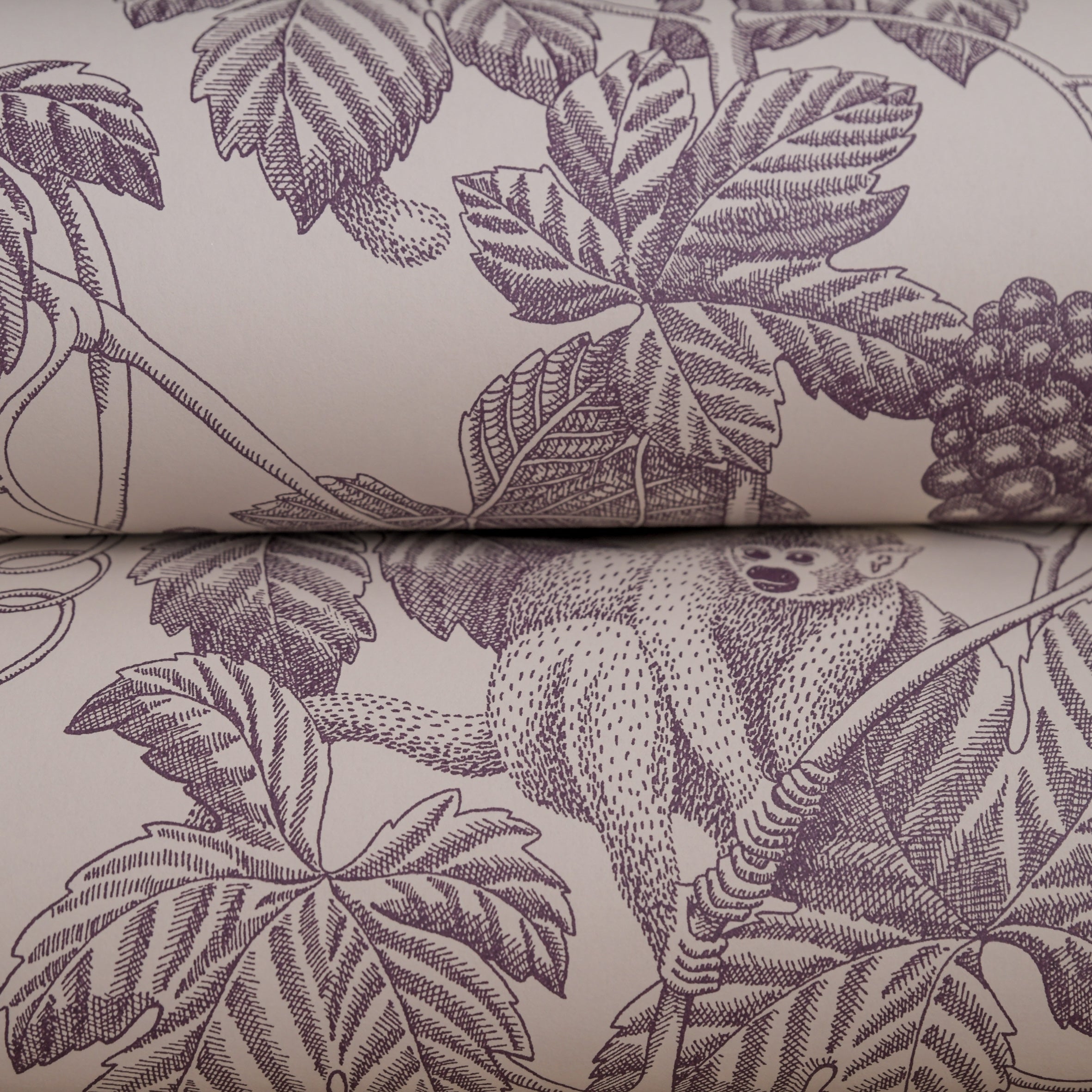 Grape Thief wallpaper by Langelid/von Bromssen - animals design in Purple