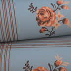 Rose wallpaper by Langelid/von Bromssen - floral design in Teal