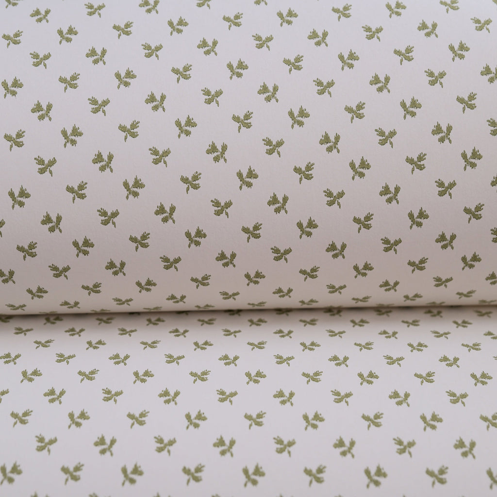 Tiny Flower wallpaper by Langelid/von Bromssen - floral design in Green