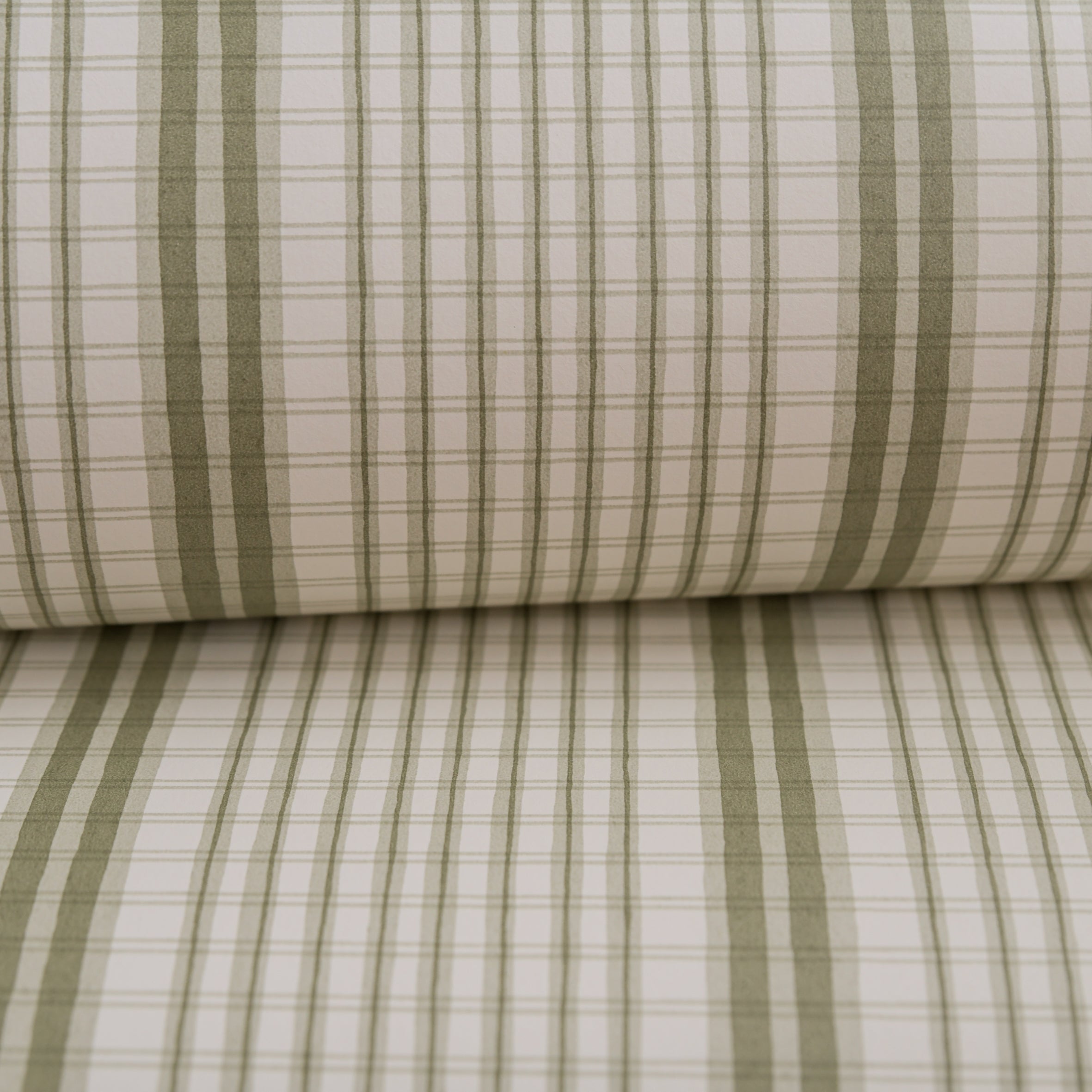 Como wallpaper by Langelid/von Bromssen - stripe design in Green