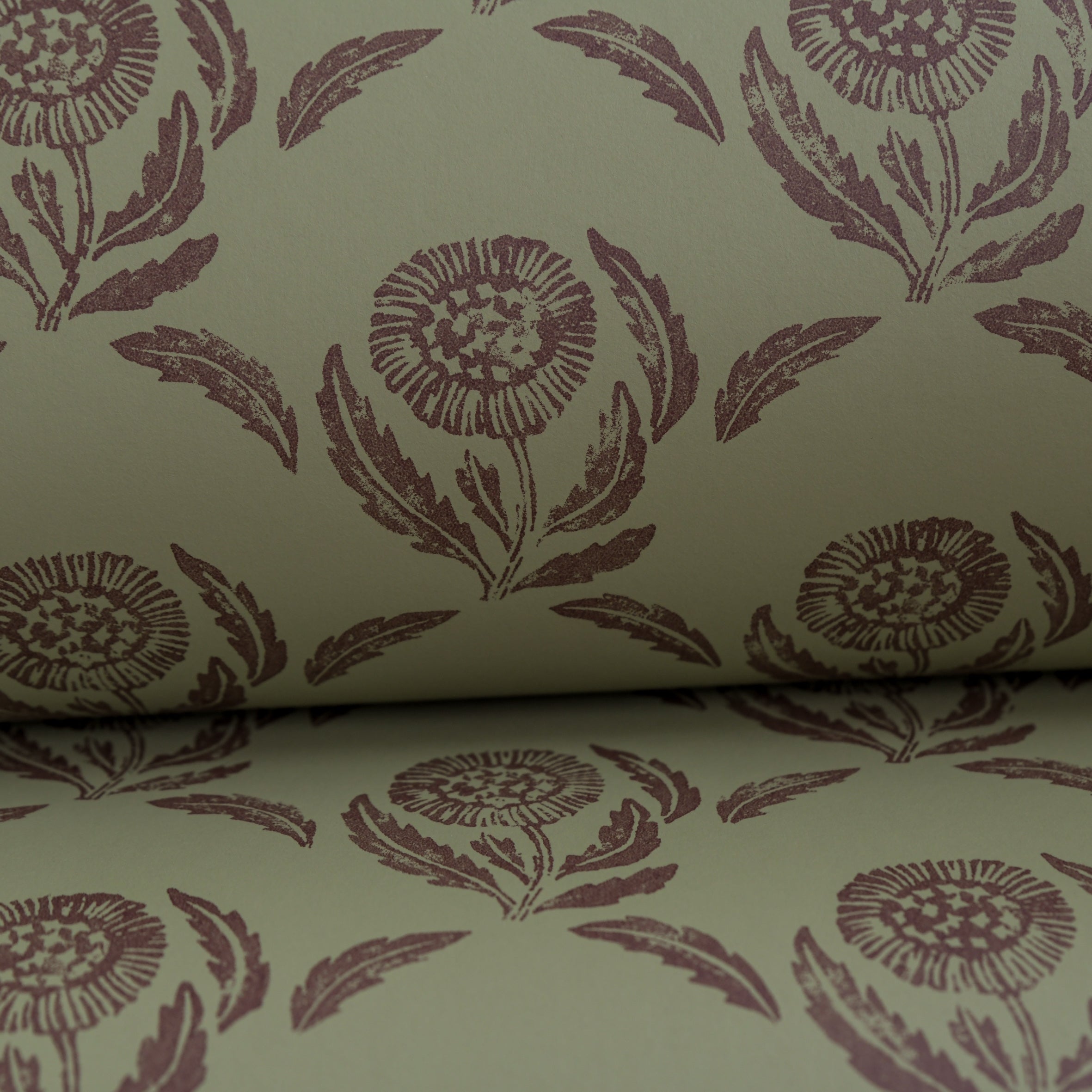Daisy wallpaper by Langelid/von Bromssen - floral design in Green