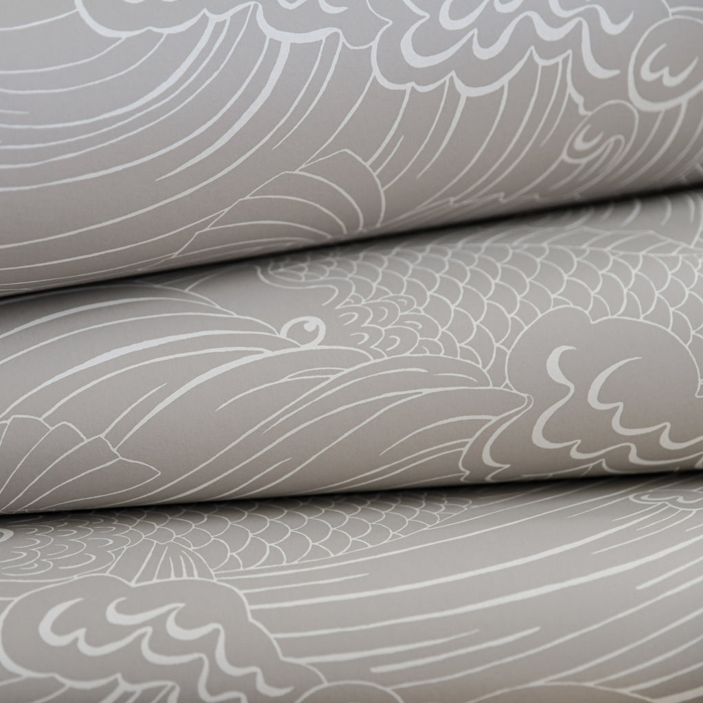 Plenty more Fish wallpaper by Langelid/von Bromssen - coastal design in Beige
