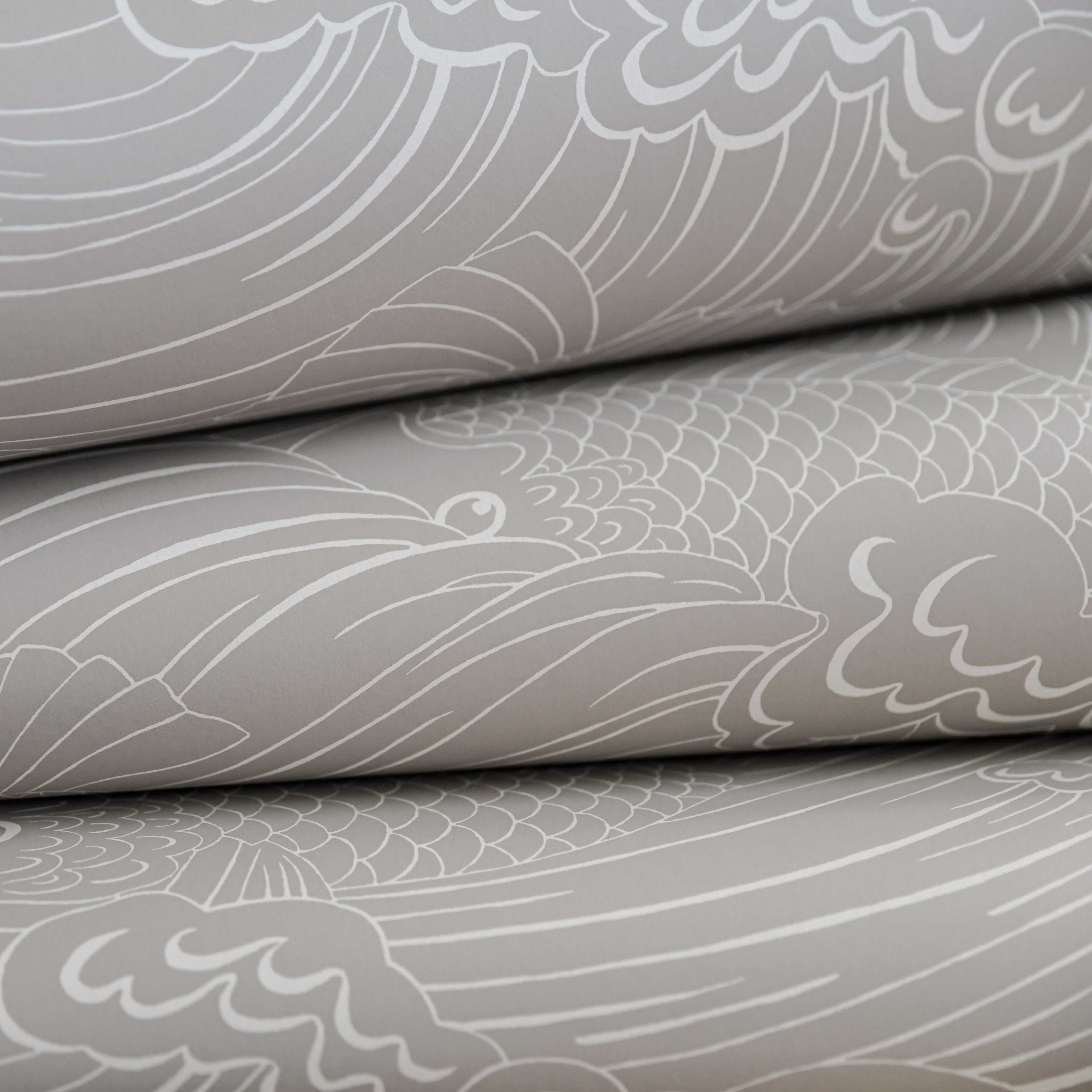 Plenty more Fish wallpaper by Langelid/von Bromssen - coastal design in Beige