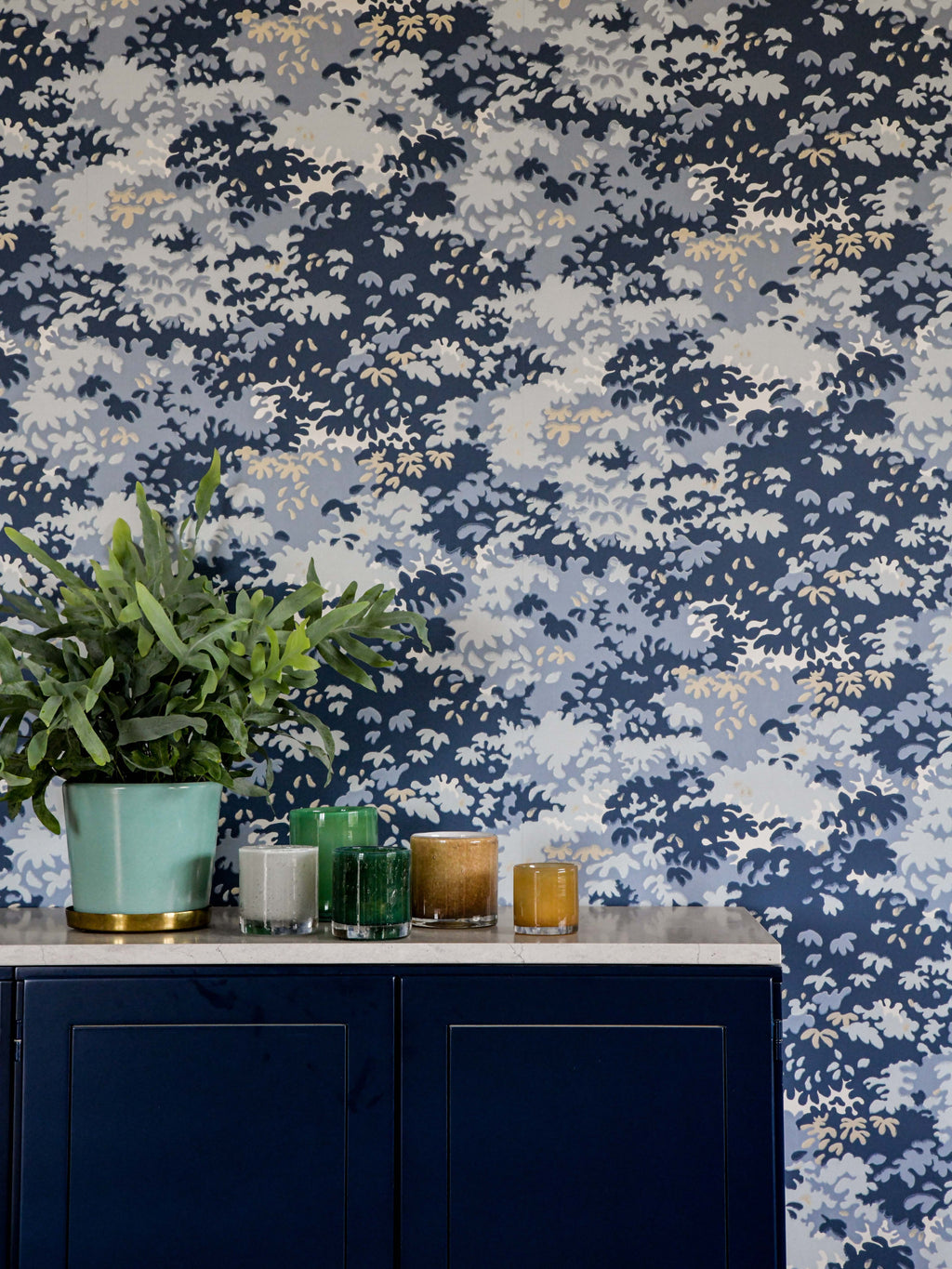 Into the Woods wallpaper by Langelid/von Bromssen - forest & woodland design in Blue