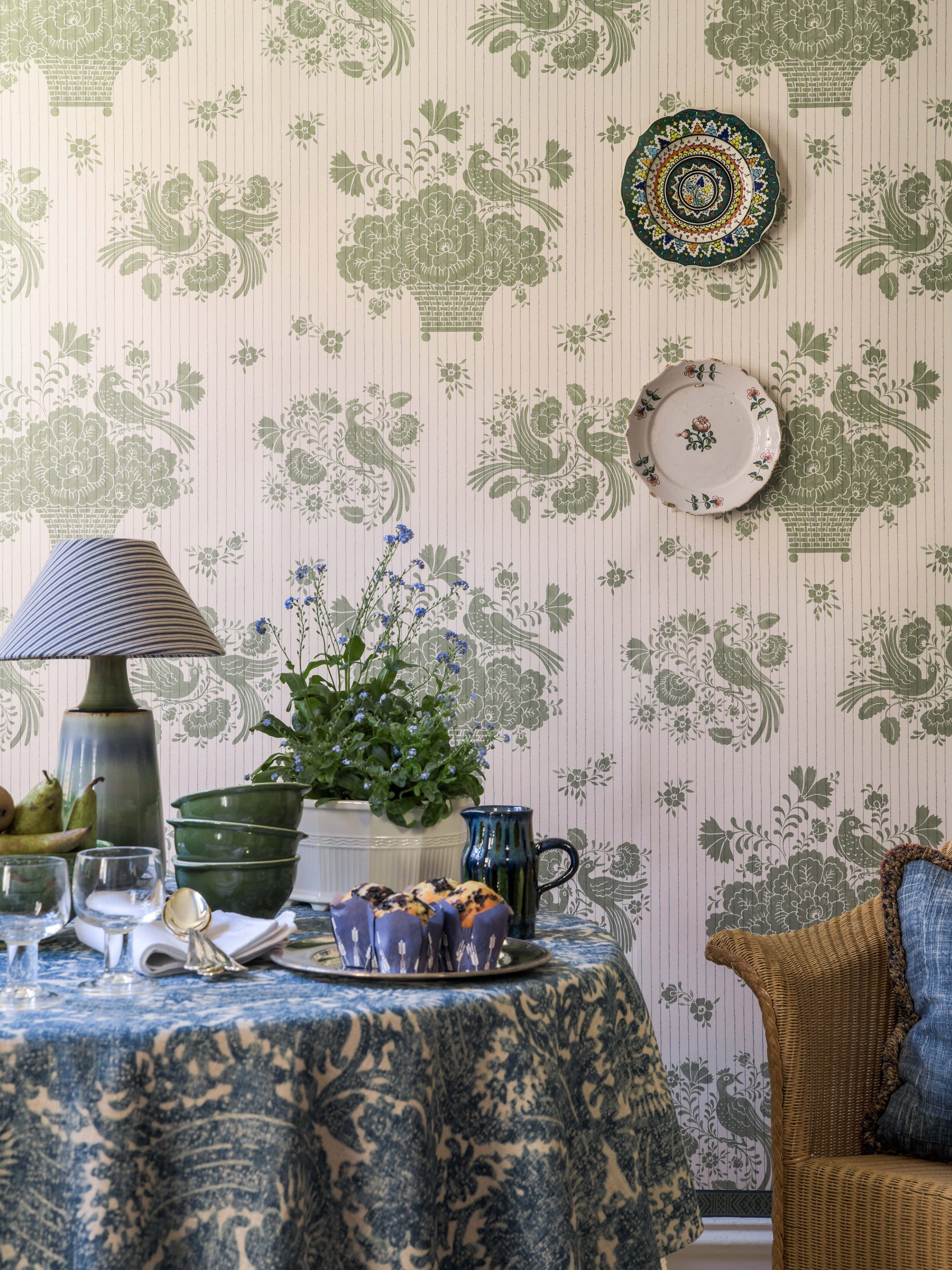 Birds Nest wallpaper by Langelid/von Bromssen - animals design in Green