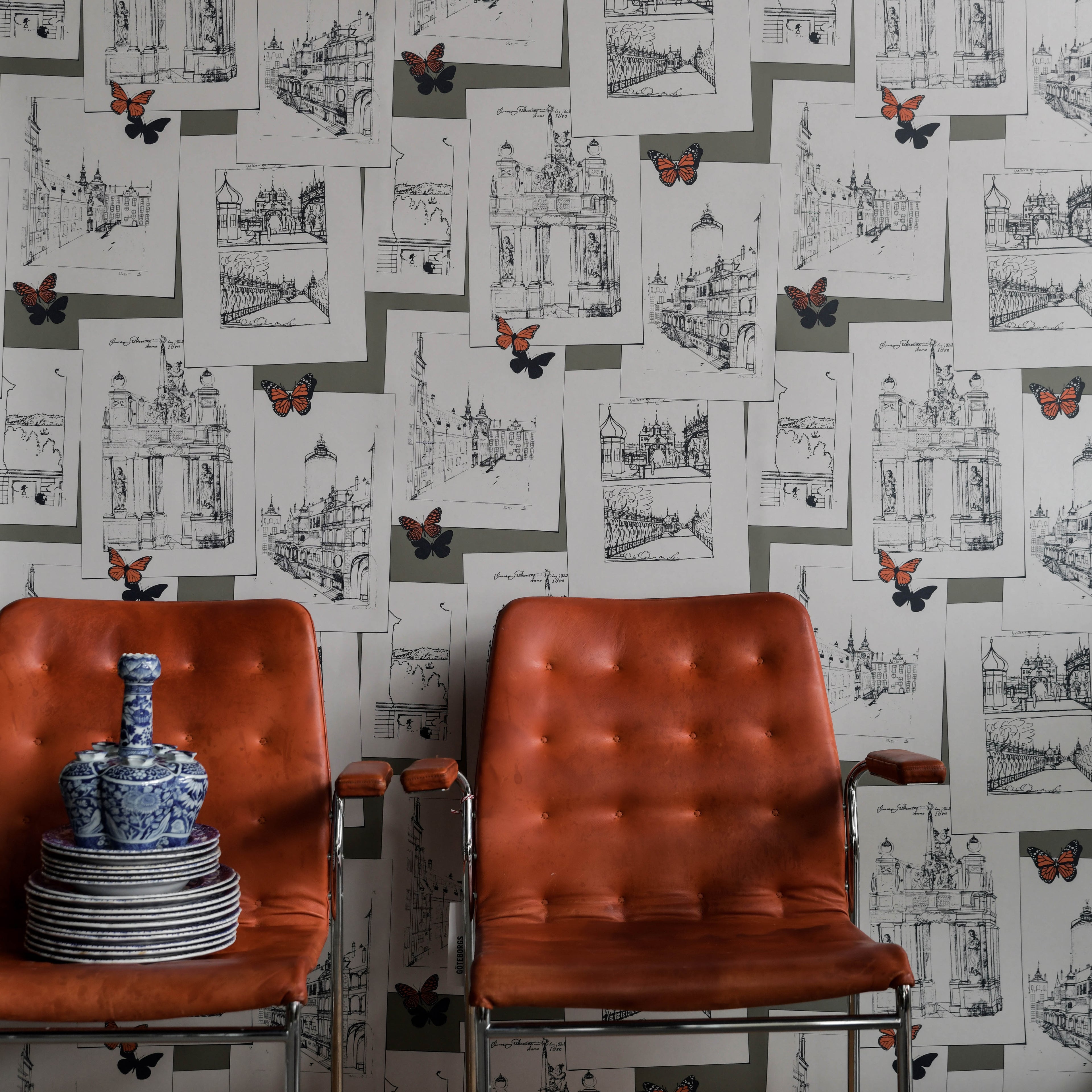 The Butterfly Effect wallpaper by Langelid/von Bromssen - animals design in Orange