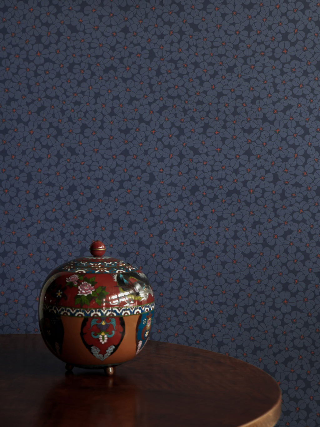 Flower Shower wallpaper by Langelid/von Bromssen - floral design in Blue