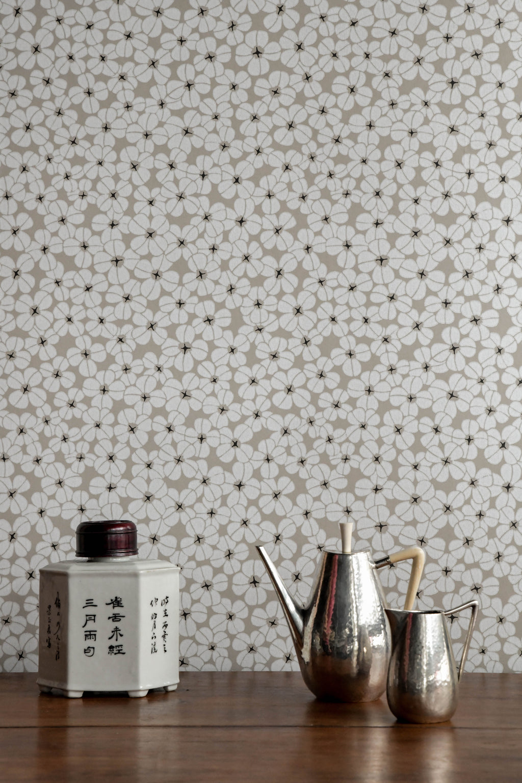Flower Shower wallpaper by Langelid/von Bromssen - floral design in White