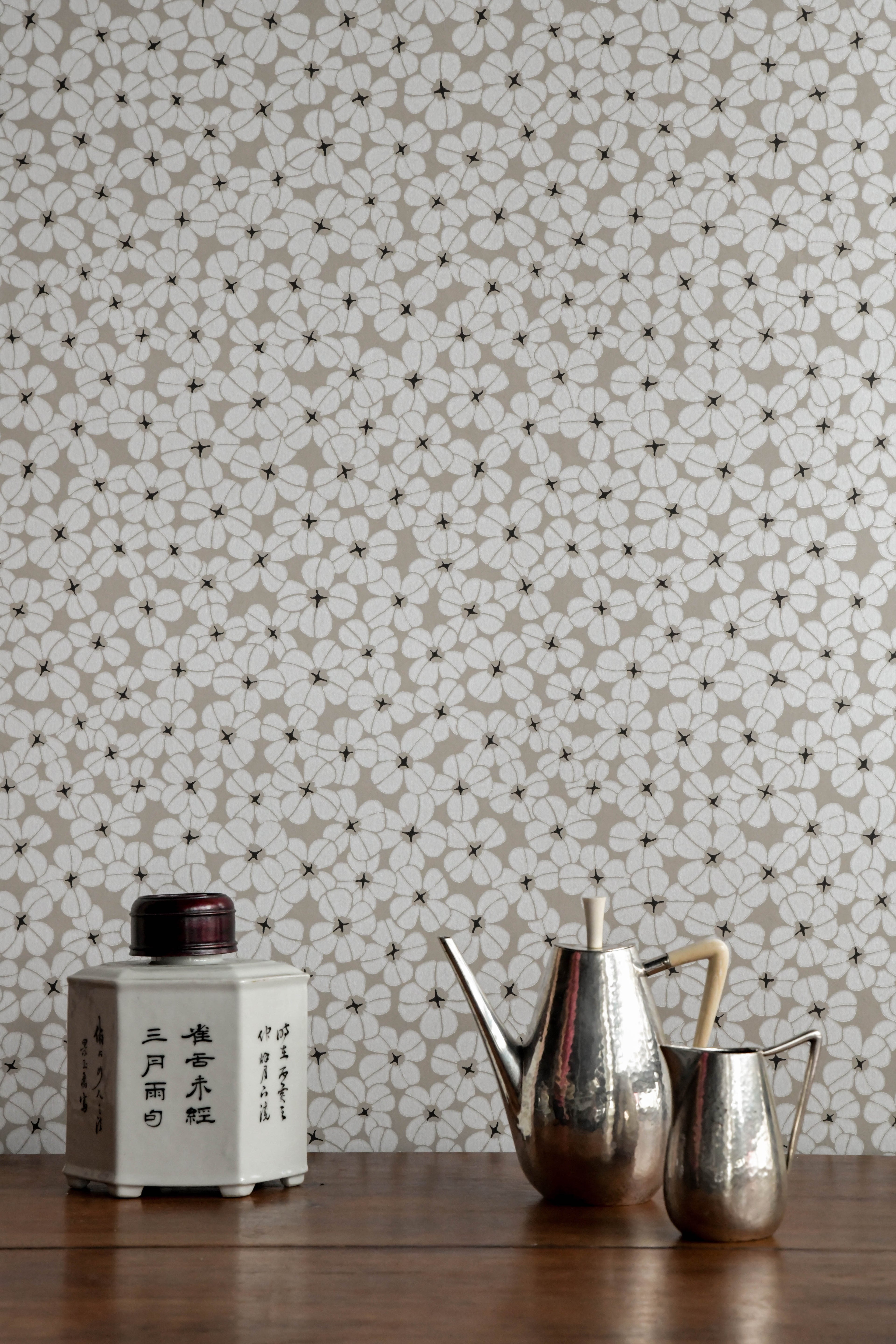 Flower Shower wallpaper by Langelid/von Bromssen - floral design in White