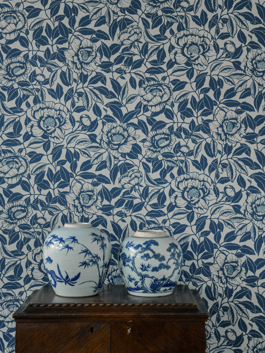 My Peony Garden wallpaper by Langelid/von Bromssen - floral design in Blue