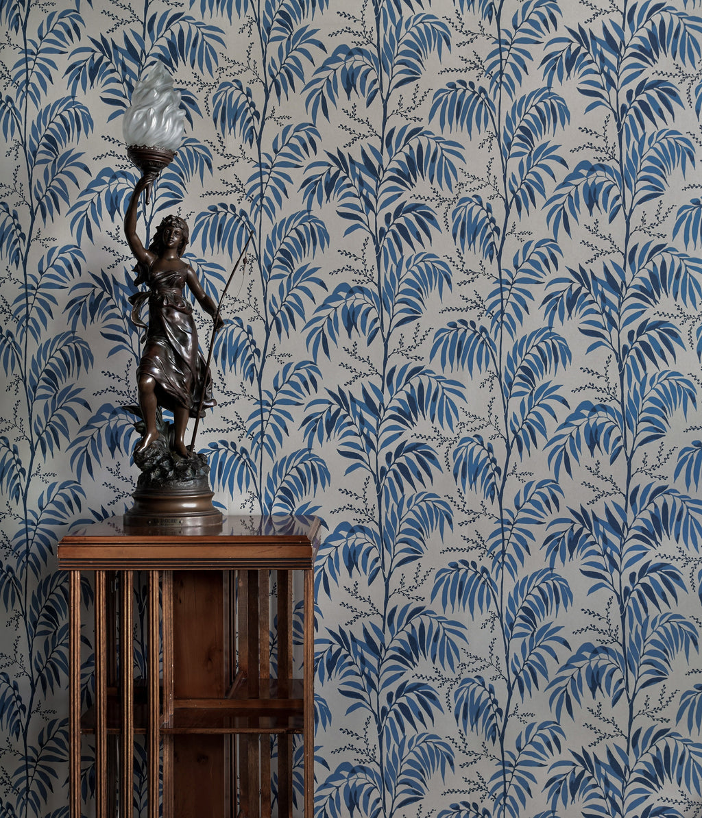 Casablanca Afternoon wallpaper by Langelid/von Bromssen - botanical design in Blue – Indigo