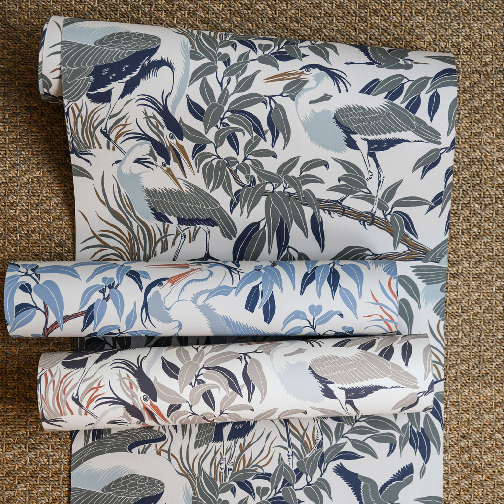 Herons wallpaper by Langelid/von Bromssen - animals design in Green