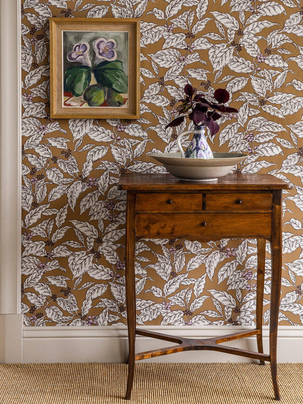 Caffeine wallpaper by Langelid/von Bromssen - botanical design in Yellow