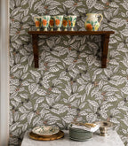 Caffeine wallpaper by Langelid/von Bromssen - botanical design in Green