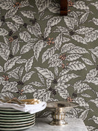 Caffeine wallpaper by Langelid/von Bromssen - botanical design in Green