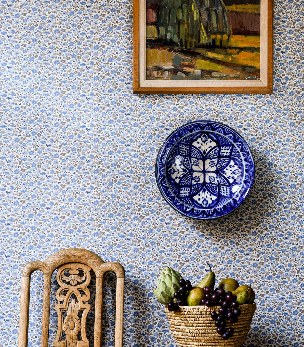 Floral Dance wallpaper by Langelid/von Bromssen - floral design in Blue