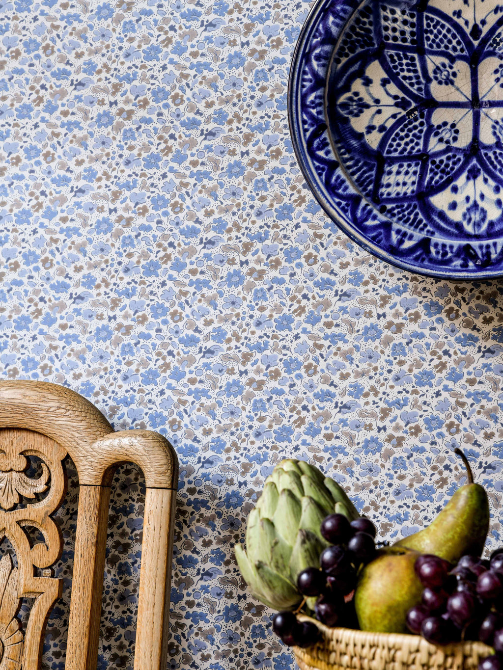 Floral Dance wallpaper by Langelid/von Bromssen - floral design in Blue