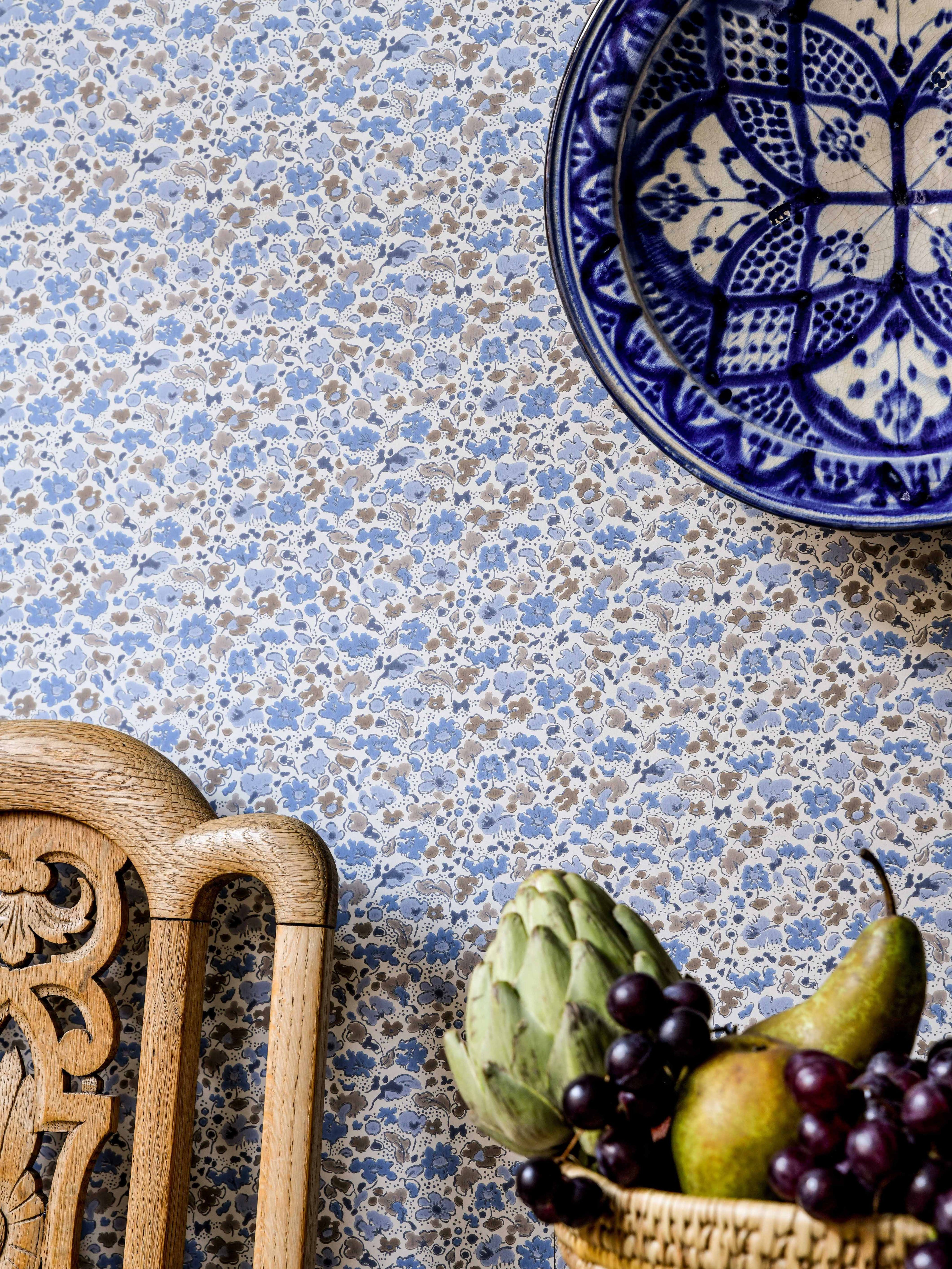 Floral Dance wallpaper by Langelid/von Bromssen - floral design in Blue