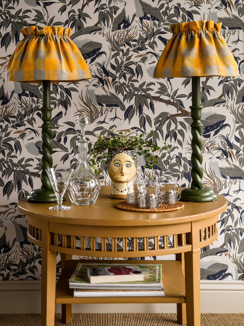 Herons wallpaper by Langelid/von Bromssen - animals design in Green