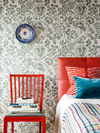 Halcyon Days wallpaper by Langelid/von Bromssen - floral design in Green