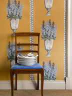 Delphinium wallpaper by Langelid/von Bromssen - floral design in Yellow