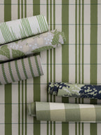 The Guards' Tent wallpaper by Langelid/von Bromssen - stripe design in Green