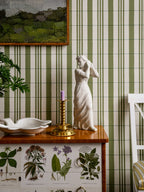 The Guards' Tent wallpaper by Langelid/von Bromssen - stripe design in Green