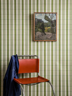 The Guards' Tent wallpaper by Langelid/von Bromssen - stripe design in Green