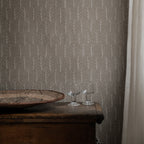 Coleslaw wallpaper by Langelid/von Bromssen - botanical design in Beige