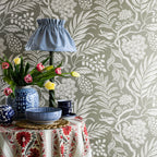 Cornucopia wallpaper by Langelid/von Bromssen - floral design in Green – Khaki