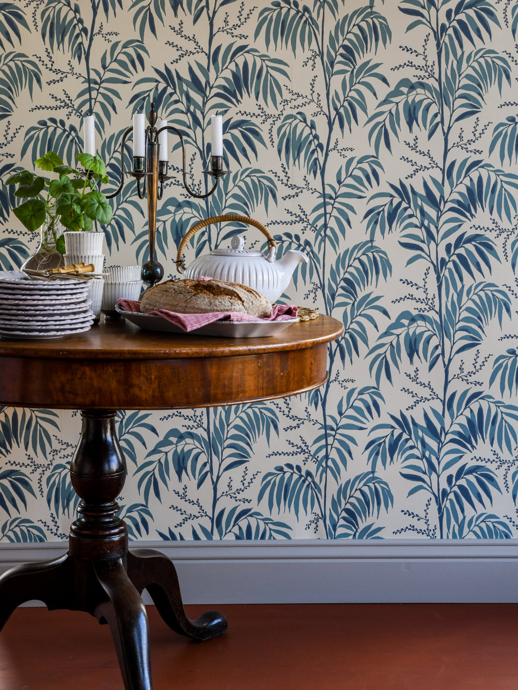Casablanca Afternoon wallpaper by Langelid/von Bromssen - botanical design in Green – Misty