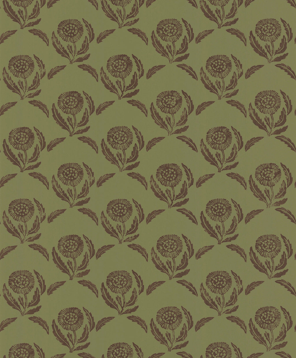 Daisy wallpaper by Langelid/von Bromssen - floral design in Green