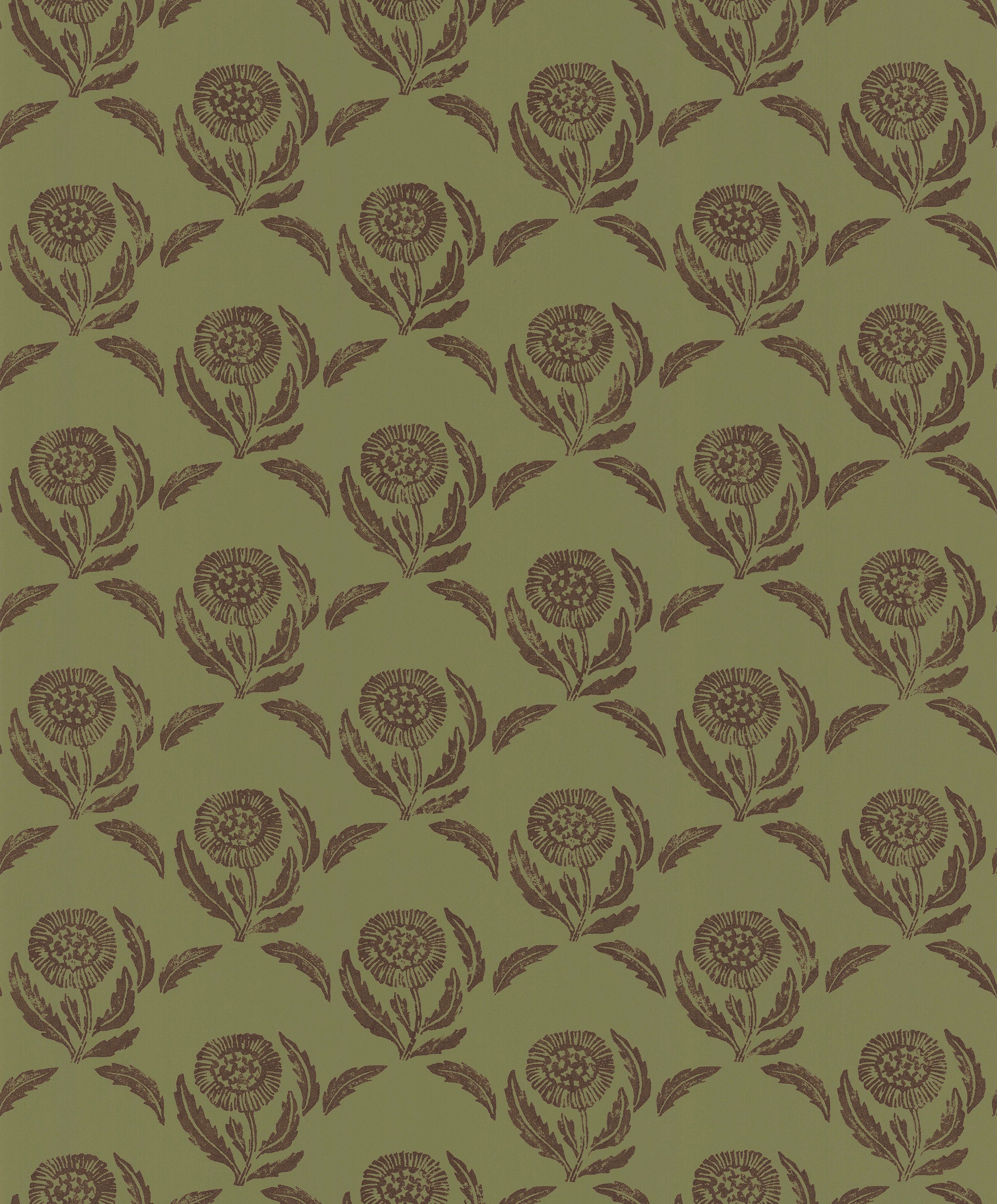 Daisy wallpaper by Langelid/von Bromssen - floral design in Green