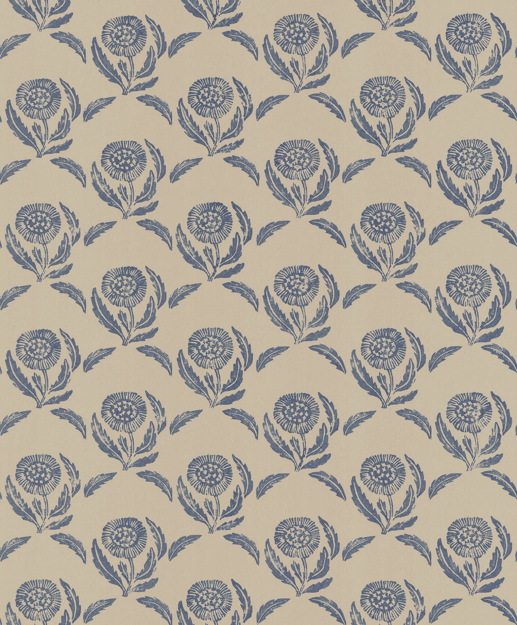 Daisy wallpaper by Langelid/von Bromssen - floral design in Blue