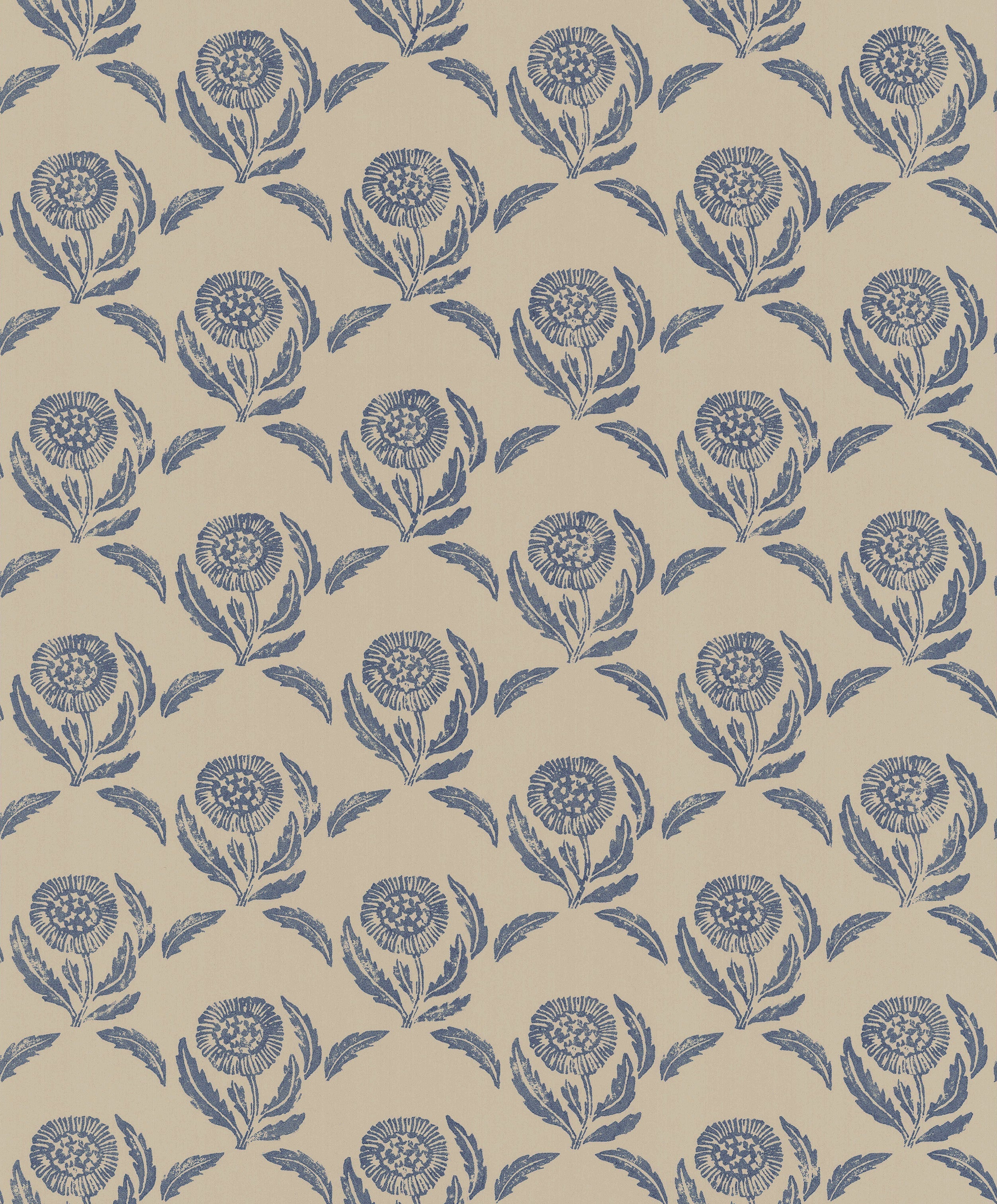 Daisy wallpaper by Langelid/von Bromssen - floral design in Blue